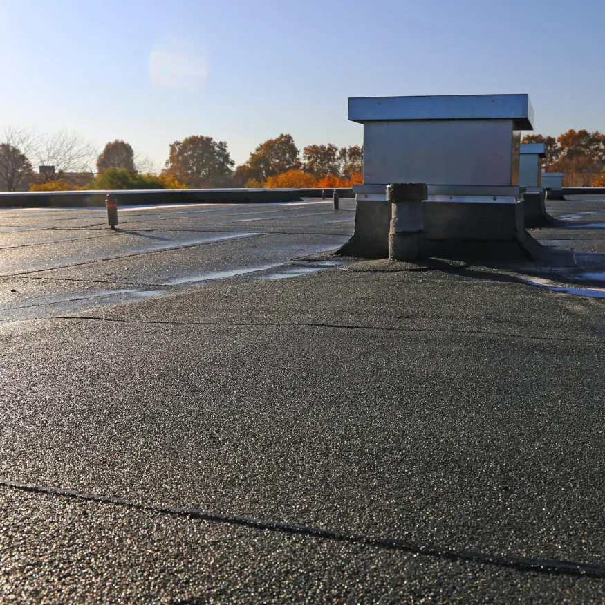 Travaux d'étanchéité sur toit plat